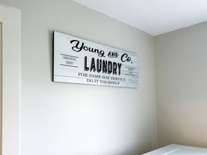 Personalized Farmhouse Laundry Room Sign