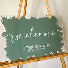 Load image into Gallery viewer, Custom Painted Background Wedding Sign