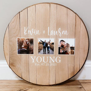 Bourbon Barrel Picture Guest Book - FREE SHIPPING!