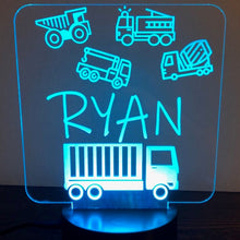 Load image into Gallery viewer, Personalized Night Light - Trucks Night Lights - GirlyBuilds