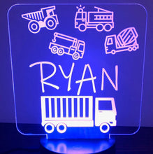 Load image into Gallery viewer, Personalized Night Light - Trucks Night Lights - GirlyBuilds